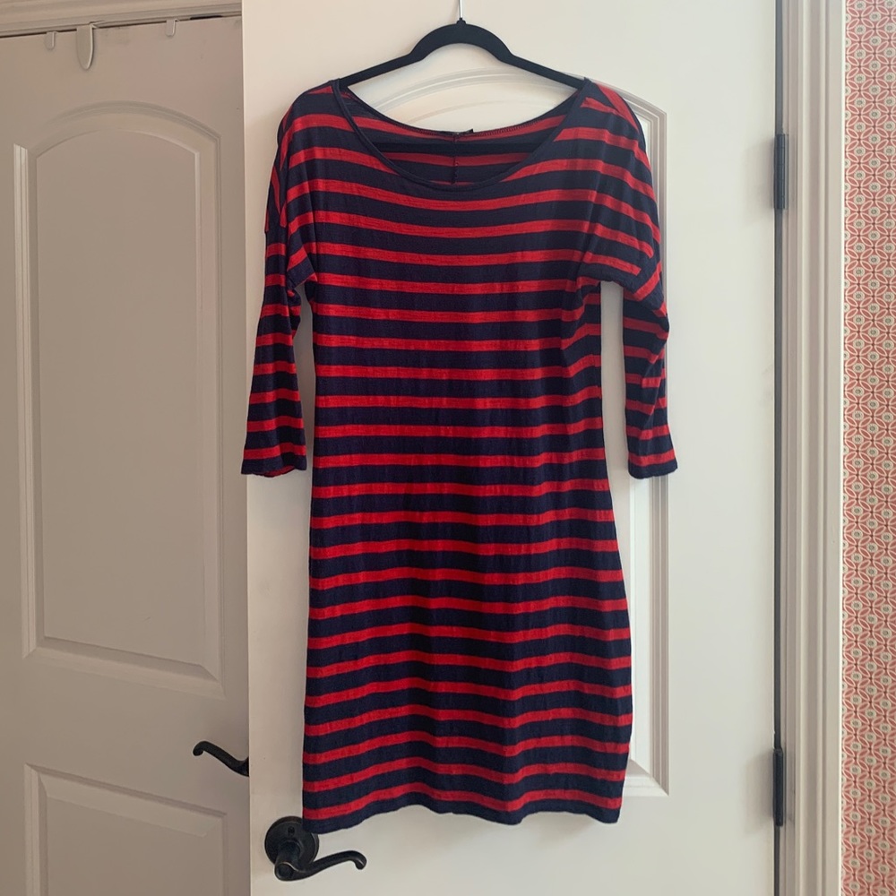 Limited, Red & Navy Stripe Dress, Size M*